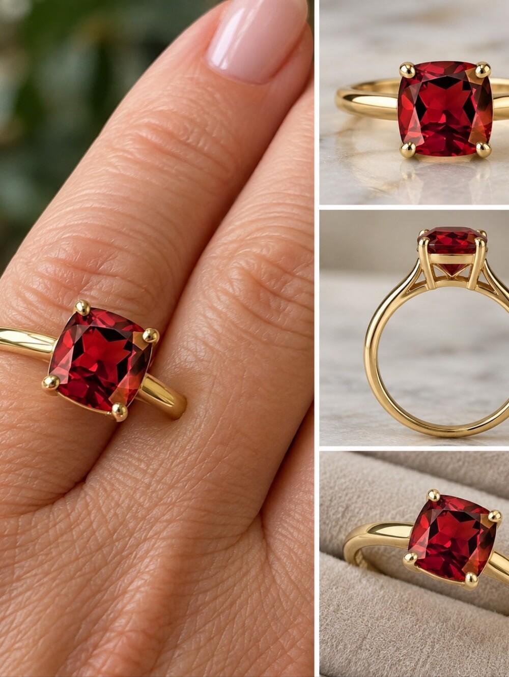 🆕️ Rhodolite Garnet – 2.87 ct Cushion Cut Loose Natural Stone